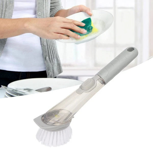 Soap Dispensing Dishwashing Brush Set